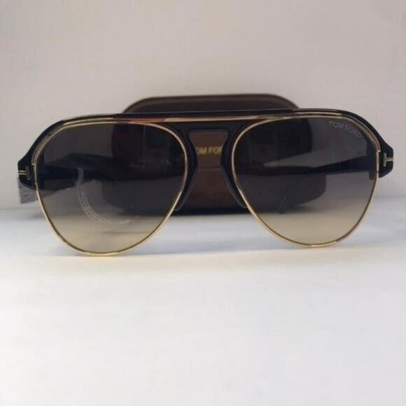 TOM FORD MARSHALL FT0929 01B Sunglasses Black Gold Frame Gray Gradient Lens 58mm - Picture 6 of 11
